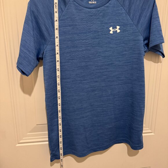 Under Armour Loose Boys Striped Blue T-shirt - size Large - Picture 4 of 4